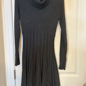 Calvin Klein  Gray Ribbed Knit Dress